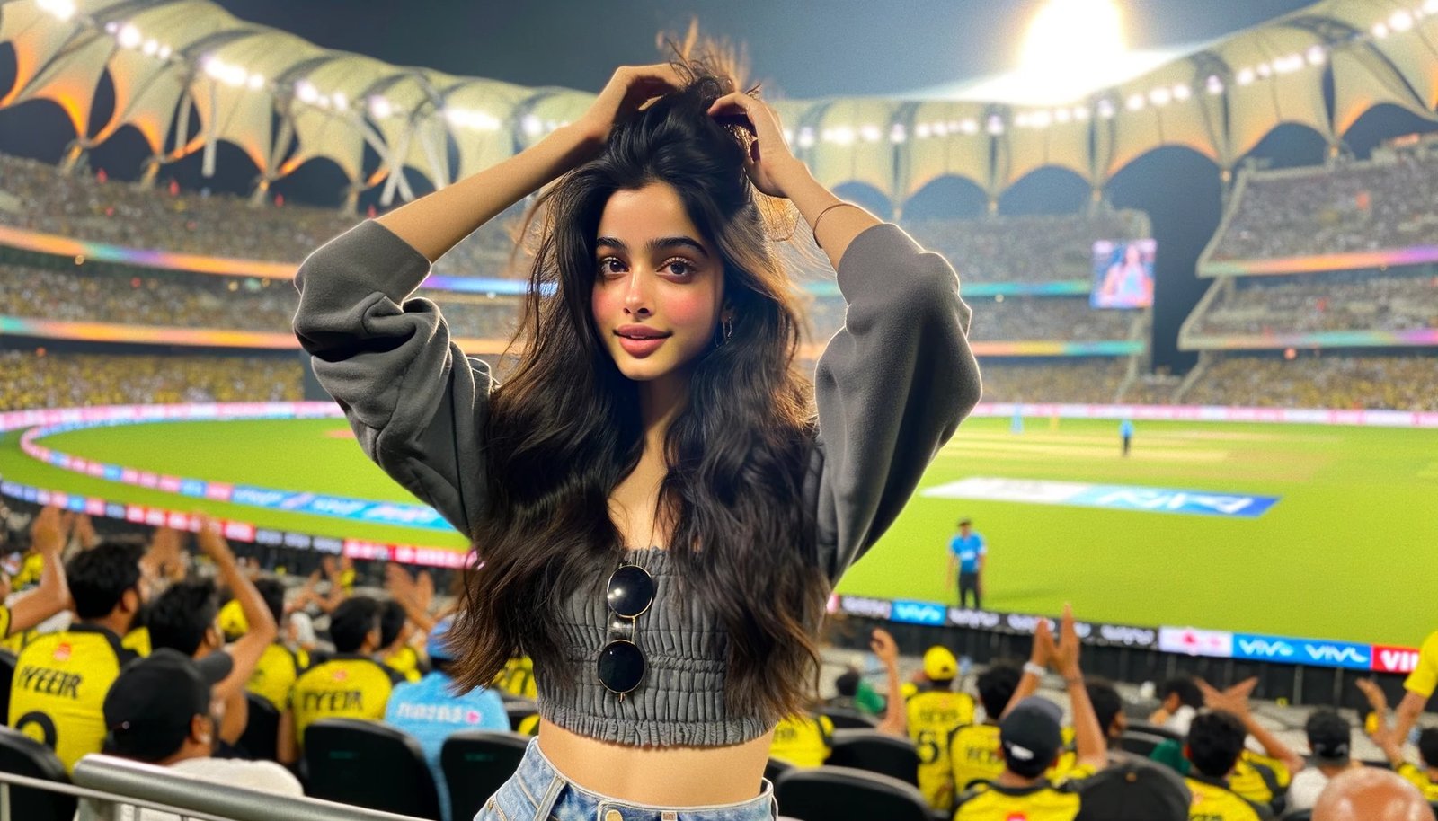 Janhvi Kapoor on Viral IPL Hair-Tying Incident